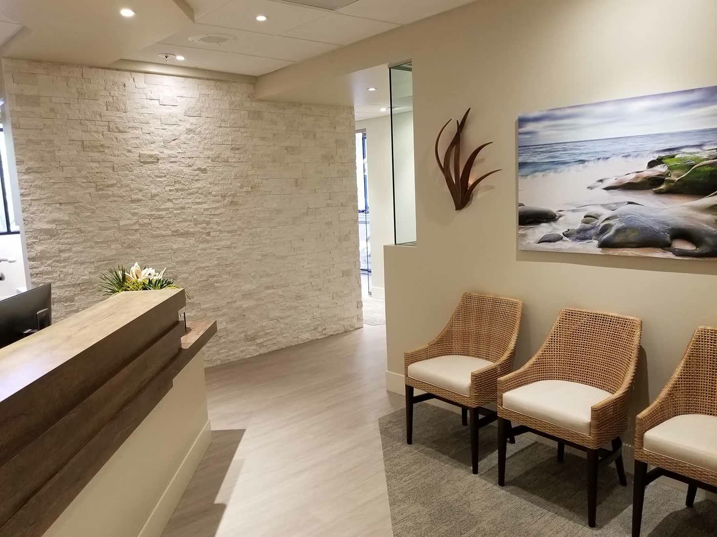 Reception desk at Mark T. Galli, DDS in Encinitas